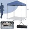 6.6x6.6 Ft Portable Pop Up Canopy Tent with Carry Bag Quick Setup Outdoor Shelter with UV Protection